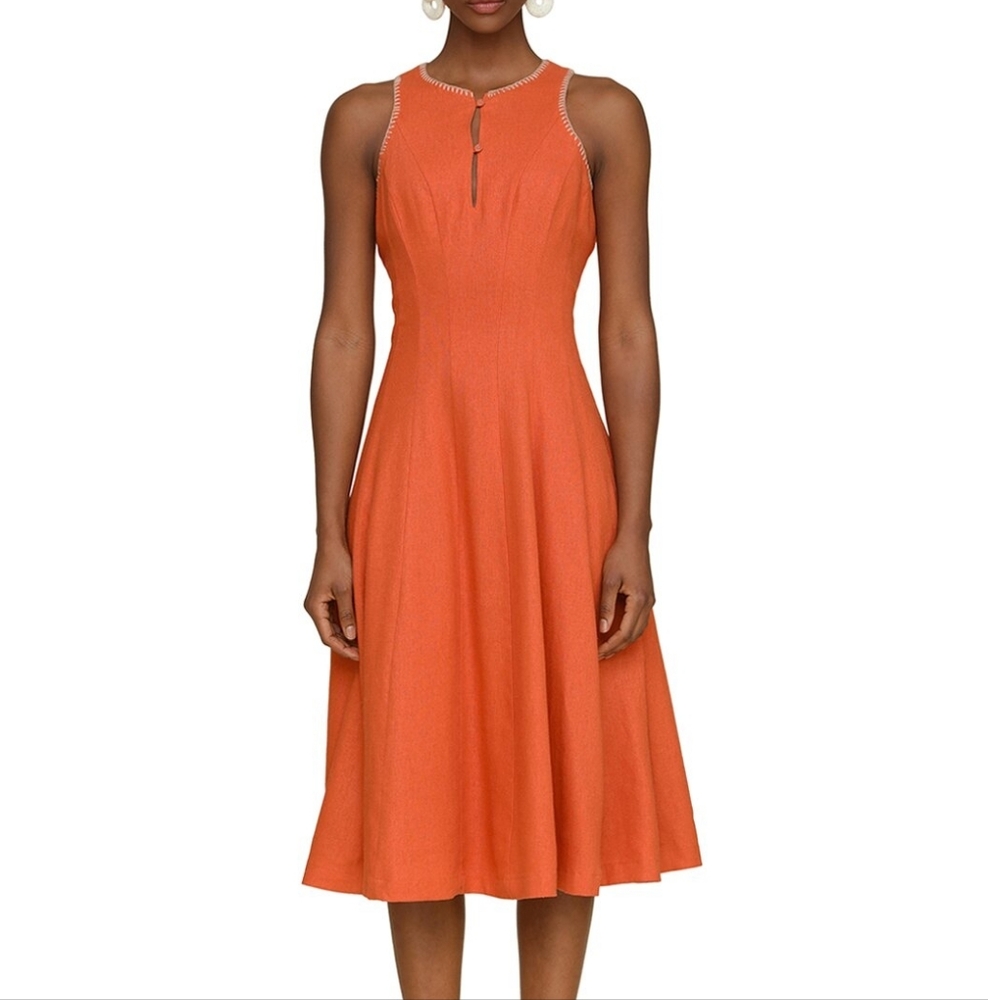 Women's Panelled Halter Swing Dress